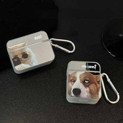 【AIRPODS CASE】猫 犬ミラー AirPods /AirPods Proケース