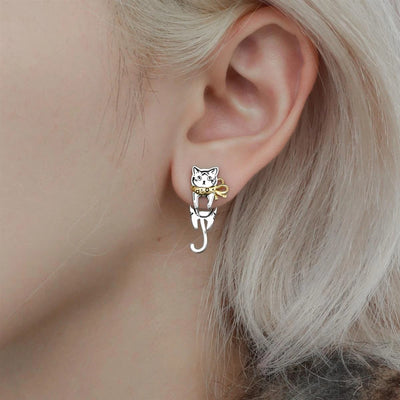 【EARRINGS】落書き猫 グラフィティキャット ピアス