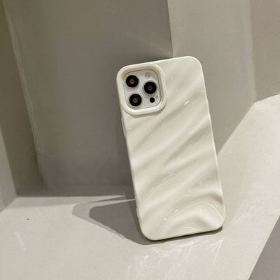 【iPhone Case】シルク光沢感 韓国 人気 6色  iPhoneケース