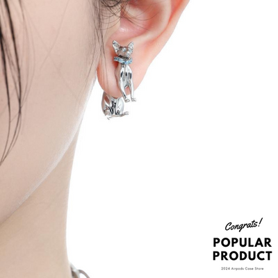 【EARRINGS】ねこ Y2Kファッション ピアス