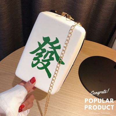 【CUTE BAG】日本麻雀牌バッグ　中（ちゅん）、發（はつ）、八萬（ぱーまん）