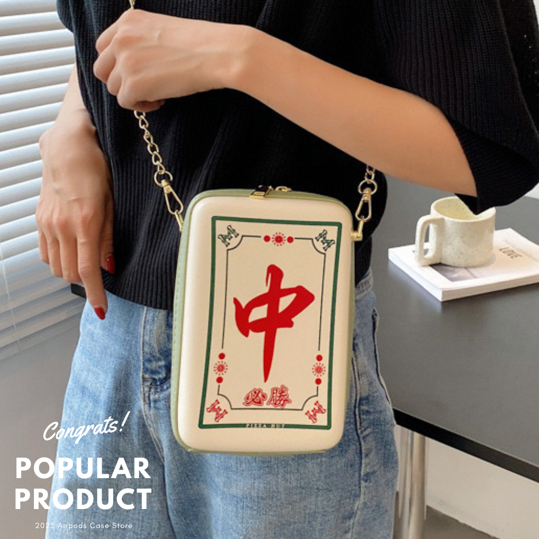 【CUTE BAG】中国麻雀牌バッグ　中（ちゅん）、發（はつ）、八萬（ぱーまん）