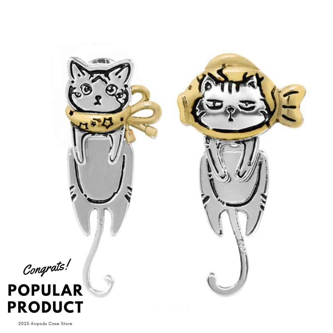 【EARRINGS】落書き猫 グラフィティキャット ピアス