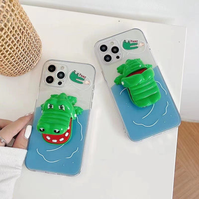 【IPHONE CASE】ワニワニパニック ワニの歯を押すゲーム iPhone ケース