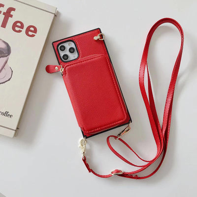 【IPHONE CASE】スマホショルダー カード収納 6色 iPhone ケース