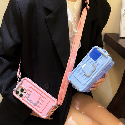 【IPHONE CASE】スマホショルダー 収納ボックス iPhone ケース