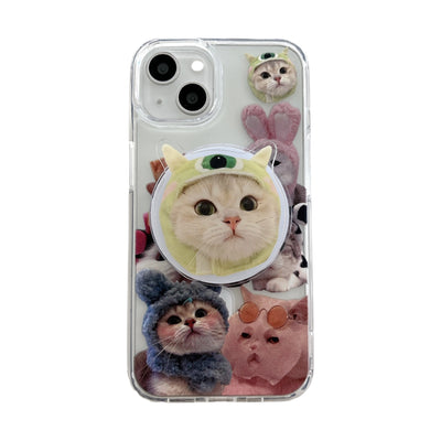 【iPhone Case】可愛いねこ スマホスタンド iPHONEケース