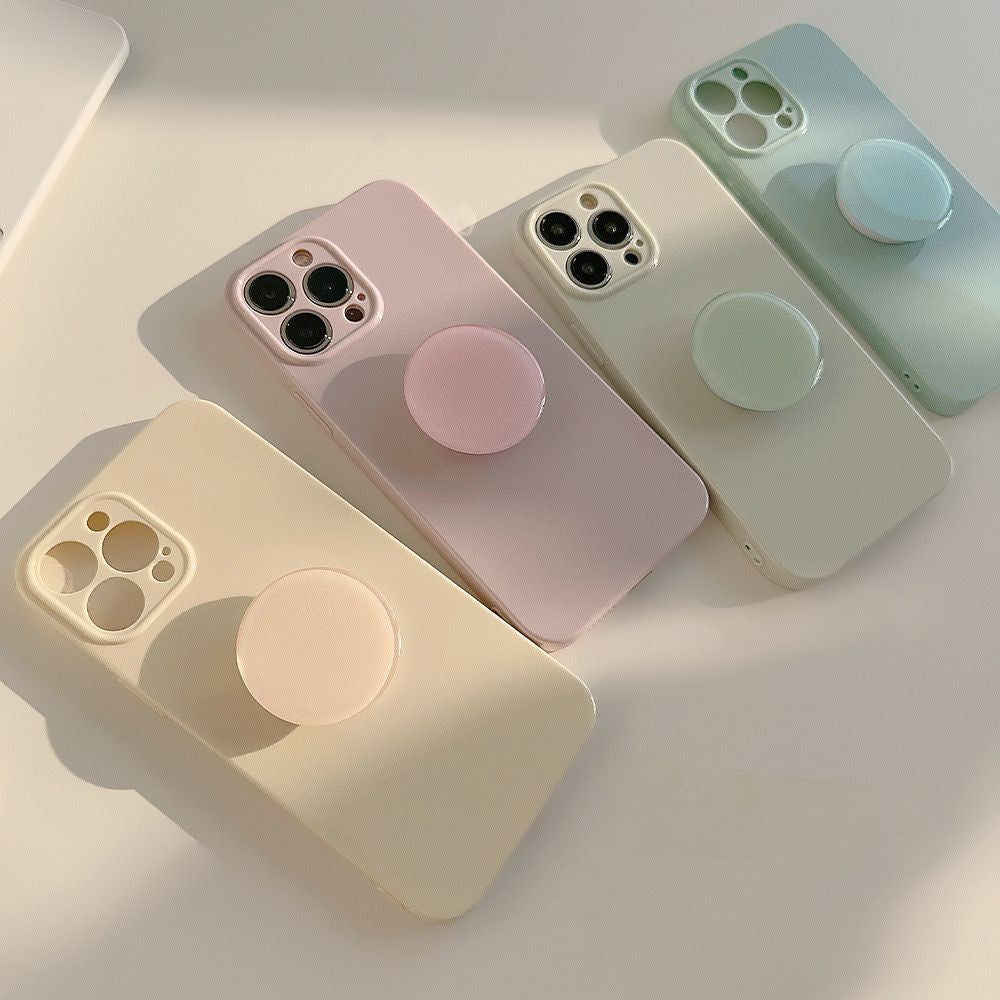 【iPhone Case】シンプル スマホスタンド 6色 iPhoneケース