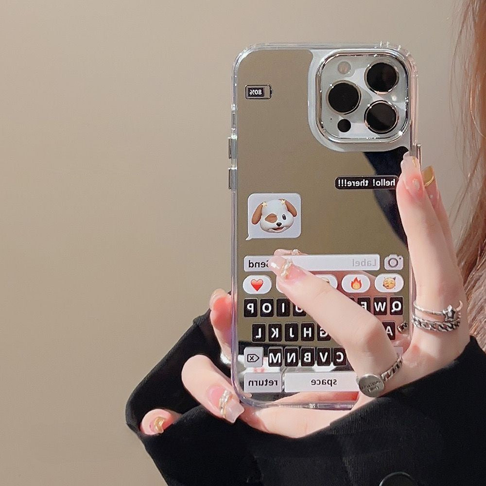 【iPhone Case】可愛い ミラー鏡面 インスタ映え  iPhoneケース