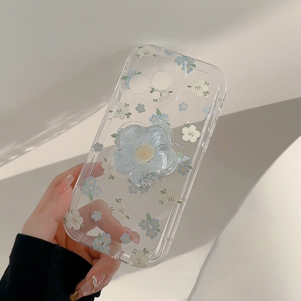 【iPhone Case】花 スマホスタンド 5色 iPhoneケース