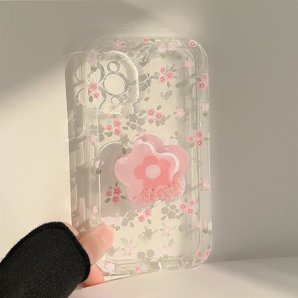 【iPhone Case】花 スマホスタンド 5色 iPhoneケース