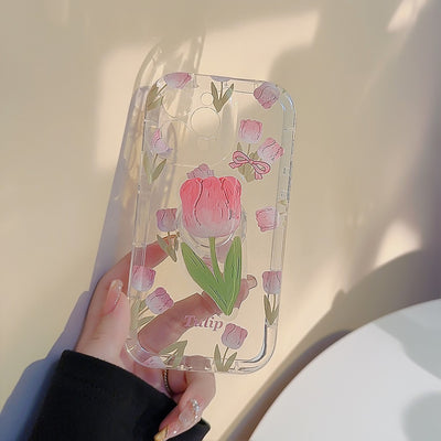 【iPhone Case】花 スマホスタンド 5色 iPhoneケース