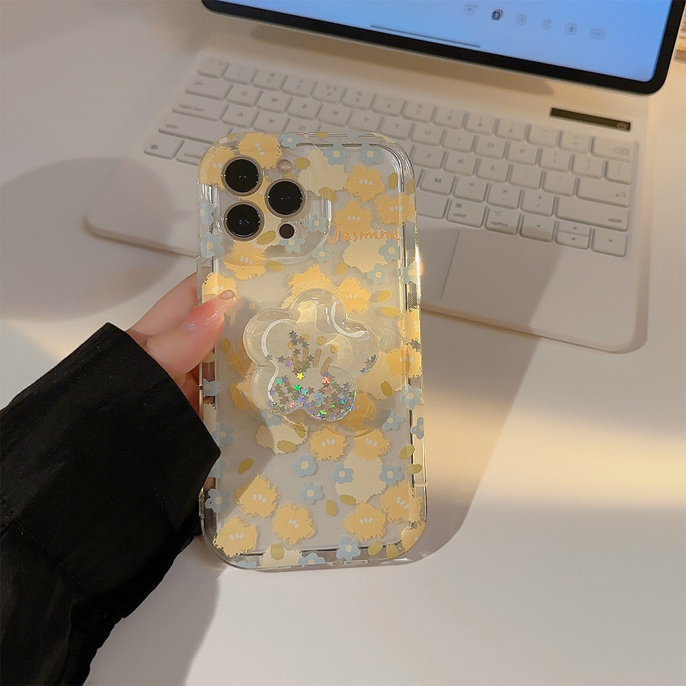 【iPhone Case】花 スマホスタンド 5色 iPhoneケース