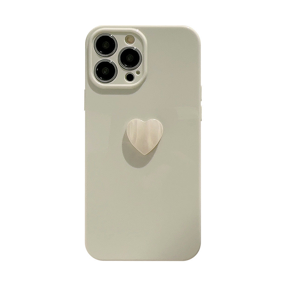 【iPhone Case】シンプル 立体 ハート3色 iPhoneケース