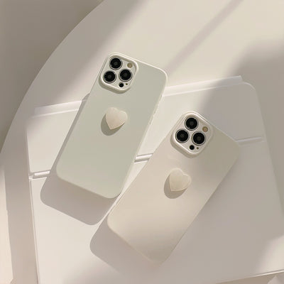 【iPhone Case】シンプル 立体 ハート3色 iPhoneケース