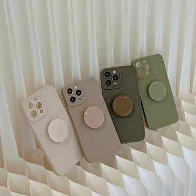 【iPhone Case】シンプル スマホスタンド 4色 iPHONEケース