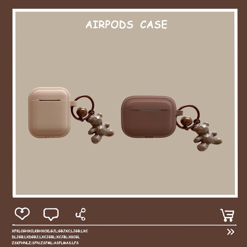 【Airpods Case】 シンプル・ブラウンAirpods/ AirPods Pro/Airpods 第三世代ケース