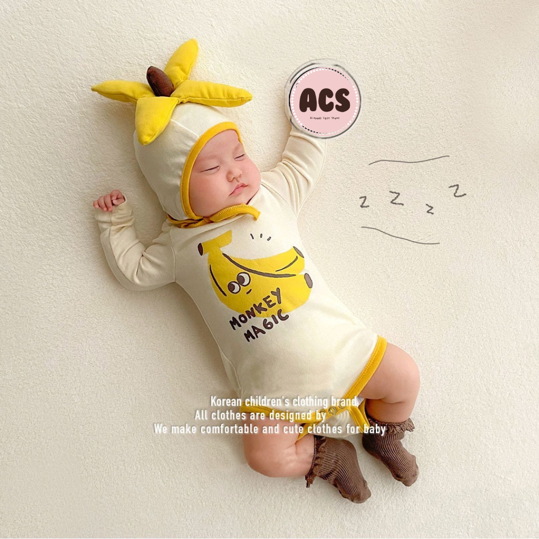 【Clothes】可愛いバナナ 韓国ロンパース 新生児 ギフト ハロウィンコスプレ子供服こども服