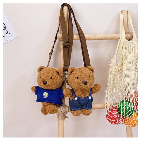 【Cute Bag】クマちゃんぬいぐるみコンパクトショルダーバッグ