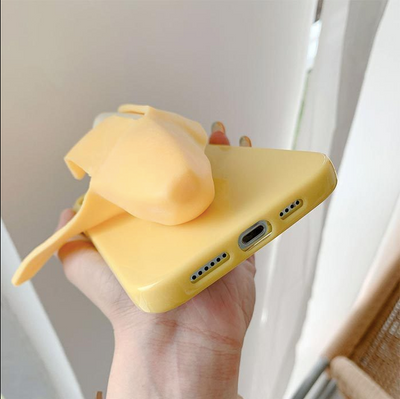 【iPhone Case】本物の立体バナナ リアル スタンド 癒し ストレス解消  滑り止め  iPhoneケース