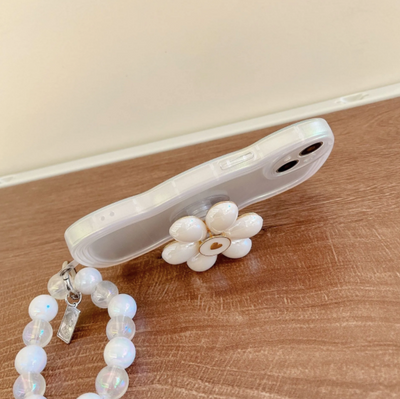 【iPhone Case】可愛い 花 人気 スタンド チャーム付スマホケース iPhoneケース  IPHONE 14