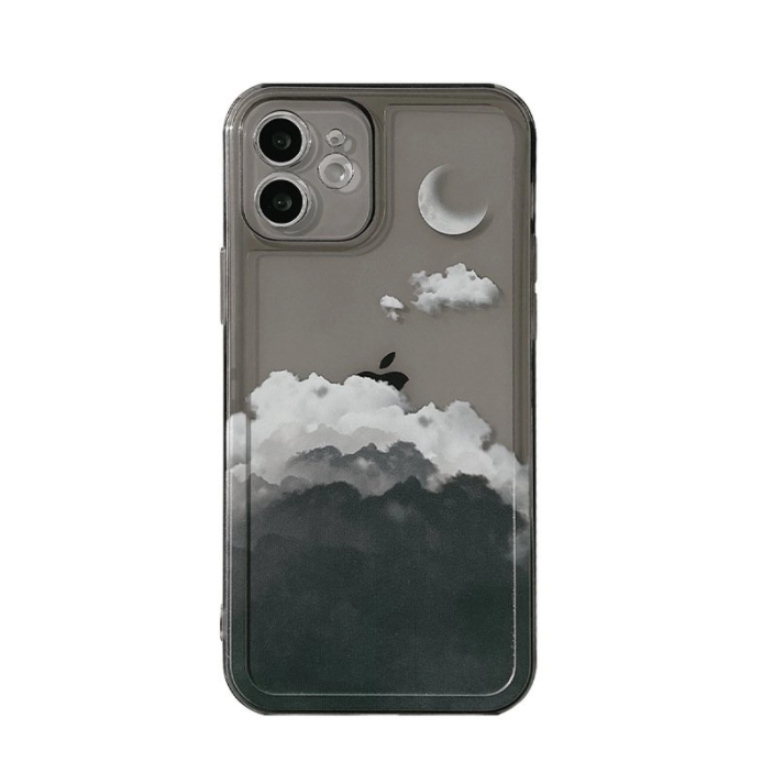 【iPhone Case】人気 可愛い 夜 くも 透明 iPhoneケース IPHONE 14