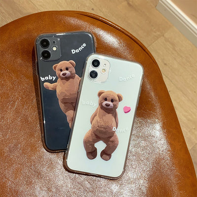 【iPhone Case】面白いクマちゃんiPhoneケース