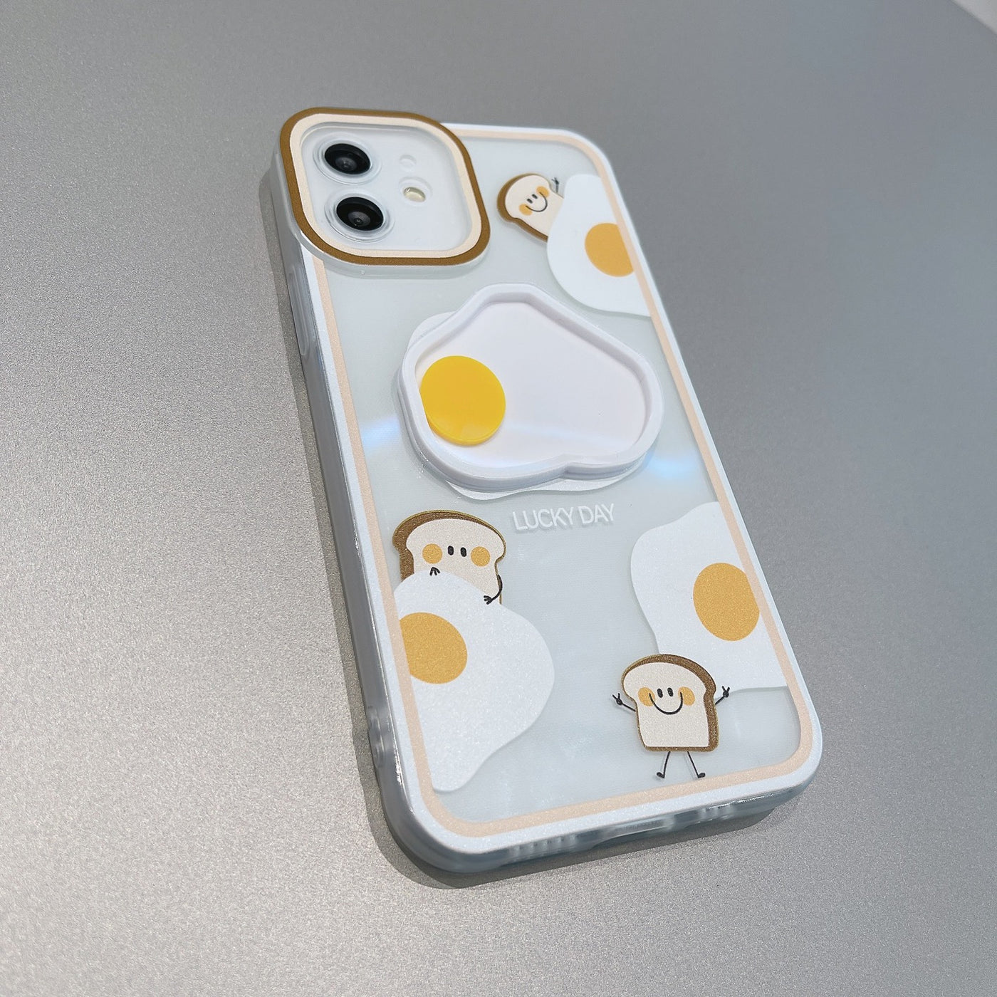 【iPhone Case】目玉焼きと食パンちゃん柄iPhoneケース