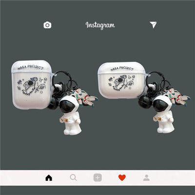 【Airpods Case】かわいい宇宙飛行士 AirPods/ Airpods Proケース/Airpods 第三世代