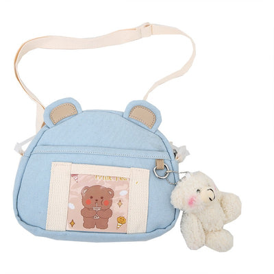 【Cute Bag】カワイイパステルカラークマ柄のバッグ