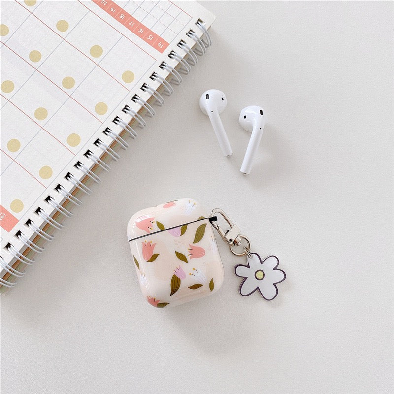 【Airpods Case】 かわいい花柄-文芸Airpods/ AirPods Pro/Airpods 第三世代ケース