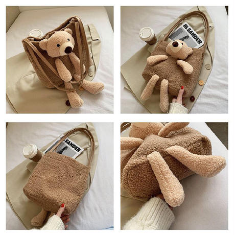 【Cute Bag】カワイイ熊ちゃんウエストポーチバッグ