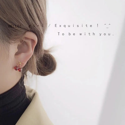 【Earrings】  可愛いチェリーピアス  #1515