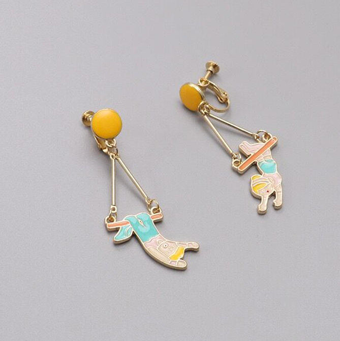 【Earrings】 サーカス空中ブランコピアス&イヤリング