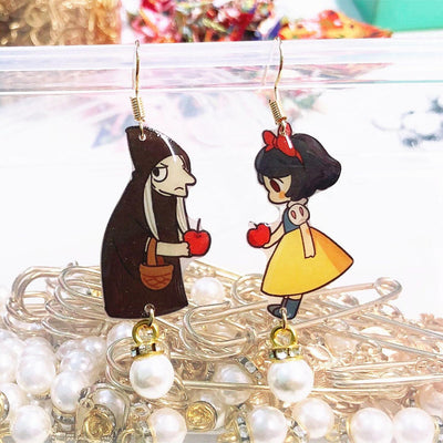 【Earrings】  白雪姫フックピアス&イヤリング