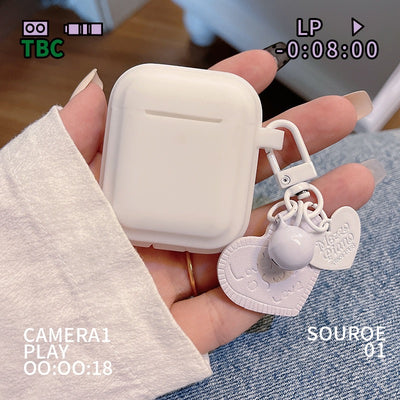 【Airpods Case】 シンプル人気作・ホワイトAirpods/AirPods Proケース