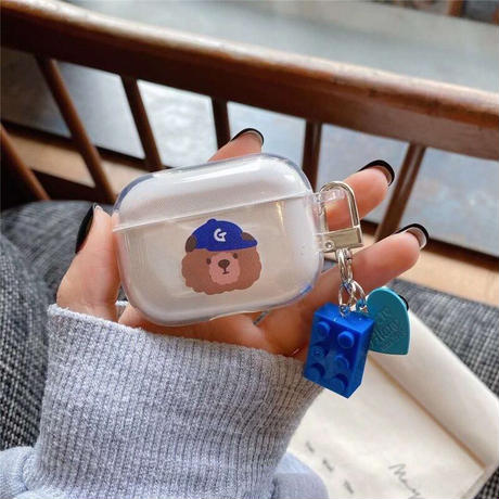 【Airpods Case】カワイイ ベアー 透明Airpods Proケース