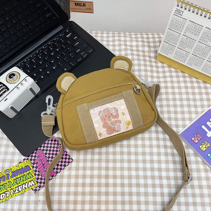 【Cute Bag】カワイイパステルカラークマ柄のバッグ