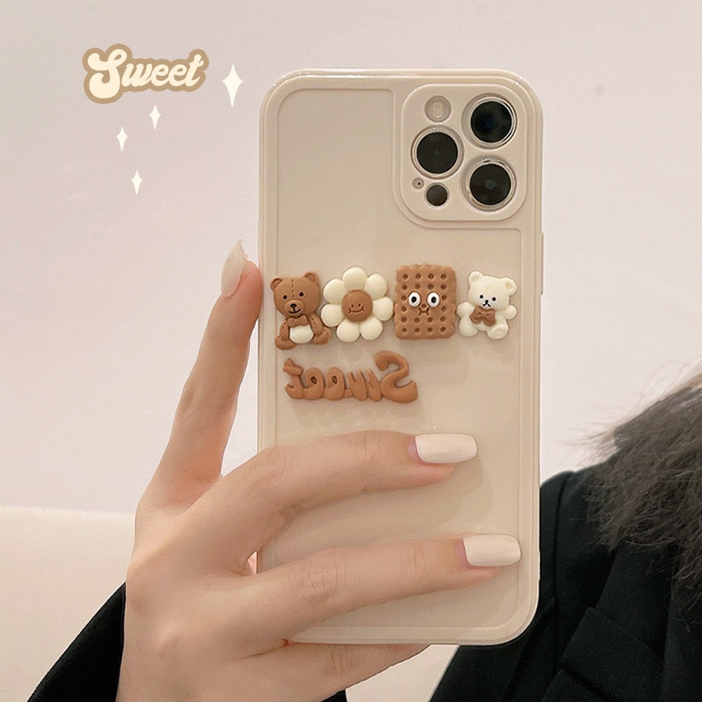 【iPhone Case】可愛い韓国クッキーベアiPhoneケース