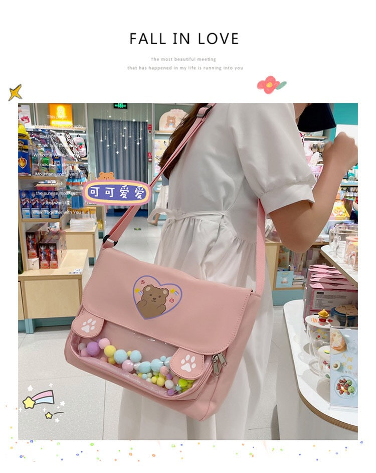 【Cute Bag】カワイイクマちゃんパステルカラーのバッグ