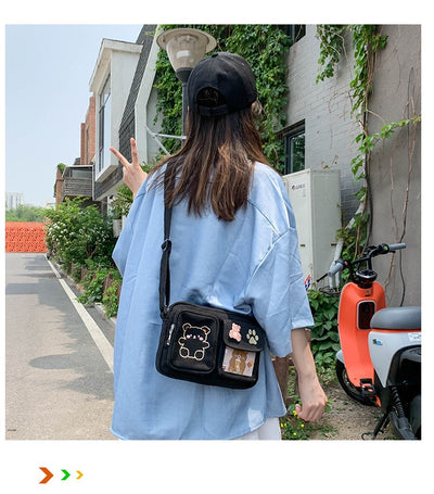 【Cute Bag】かわいい刺繍クマ柄のバッグ