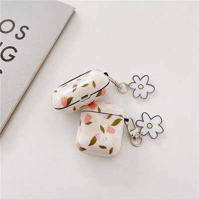 【Airpods Case】 かわいい花柄-文芸Airpods/ AirPods Pro/Airpods 第三世代ケース