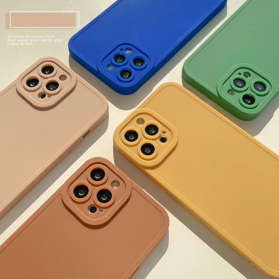 【iPhone Case】シンプル お洒落 12色 韓国 人気 無地カバー カップル iPhoneケース