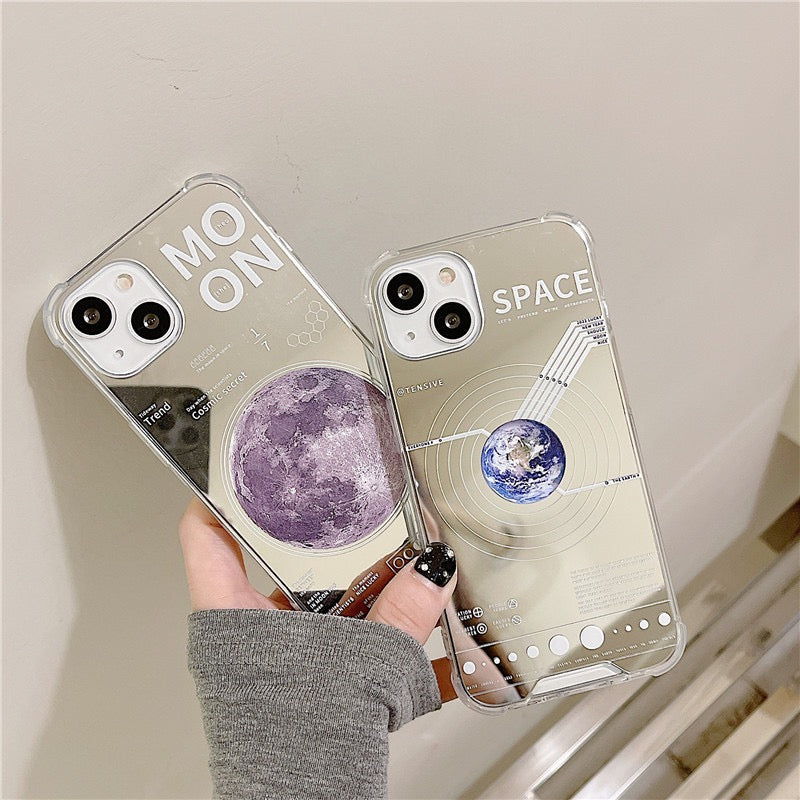 【iPhone Case】惑星シリーズ月＆スペースiPhoneケース