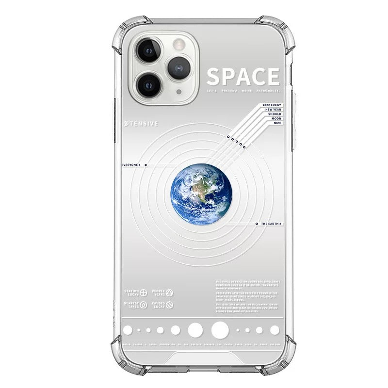 【iPhone Case】惑星シリーズ月＆スペースiPhoneケース