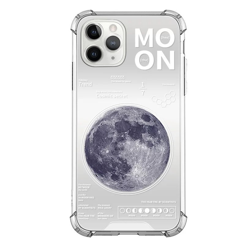 【iPhone Case】惑星シリーズ月＆スペースiPhoneケース