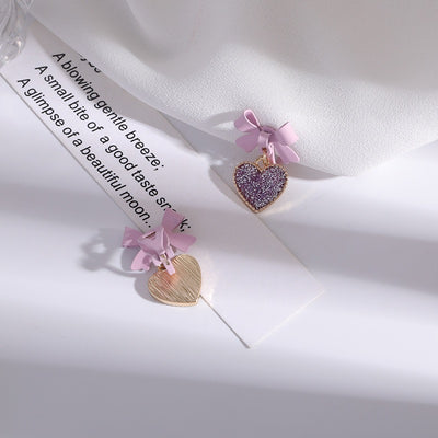 【Earrings】 キラキラハート型イヤリング＆ピアス