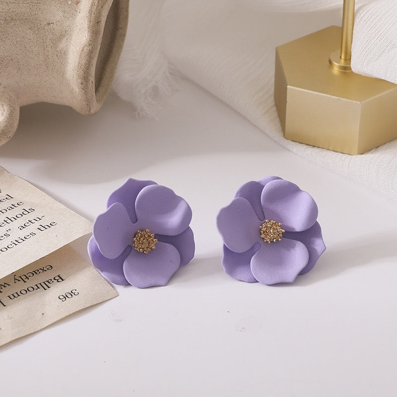 【Earrings】カワイイ紫色スミレのピアス