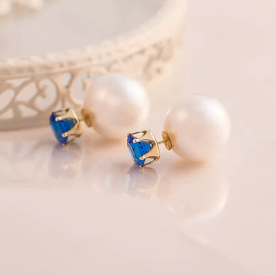 【Earrings】カワイイ人気ダイヤモンド＆淡水パールのピアス