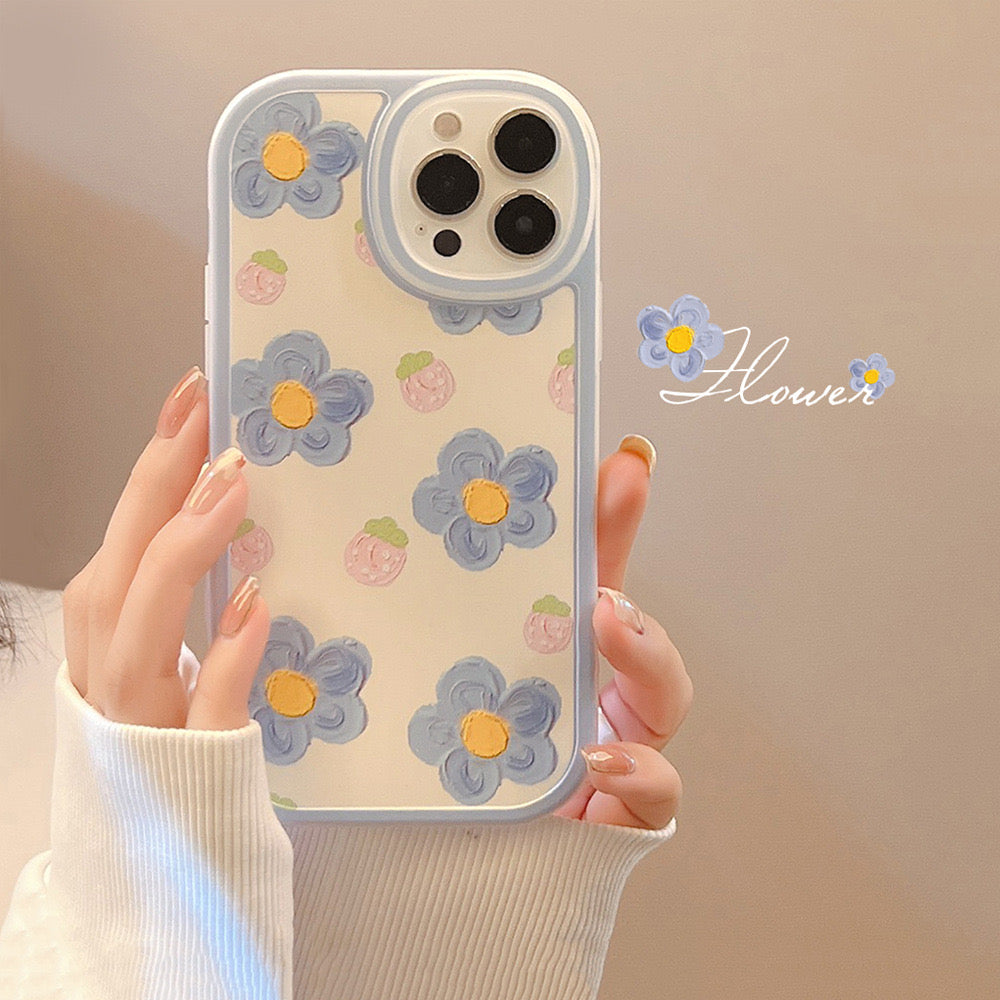【iPhone Case】韓国人気可愛い花 8色 透明  iPhoneケース